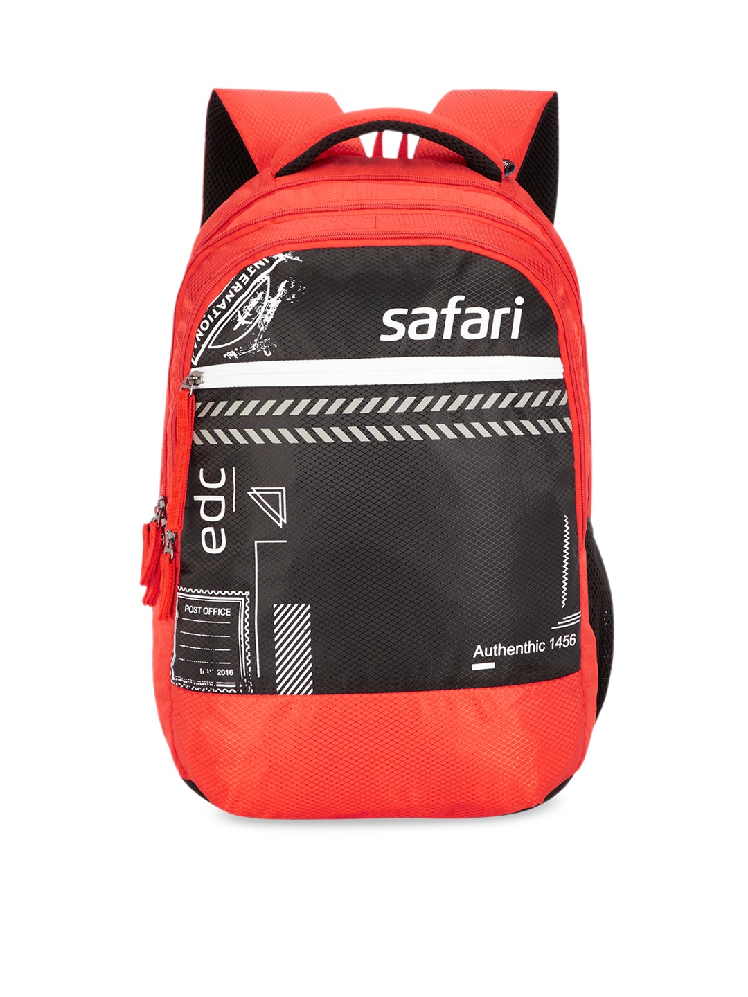 

Safari Unisex Red & Black Typography Print Backpack