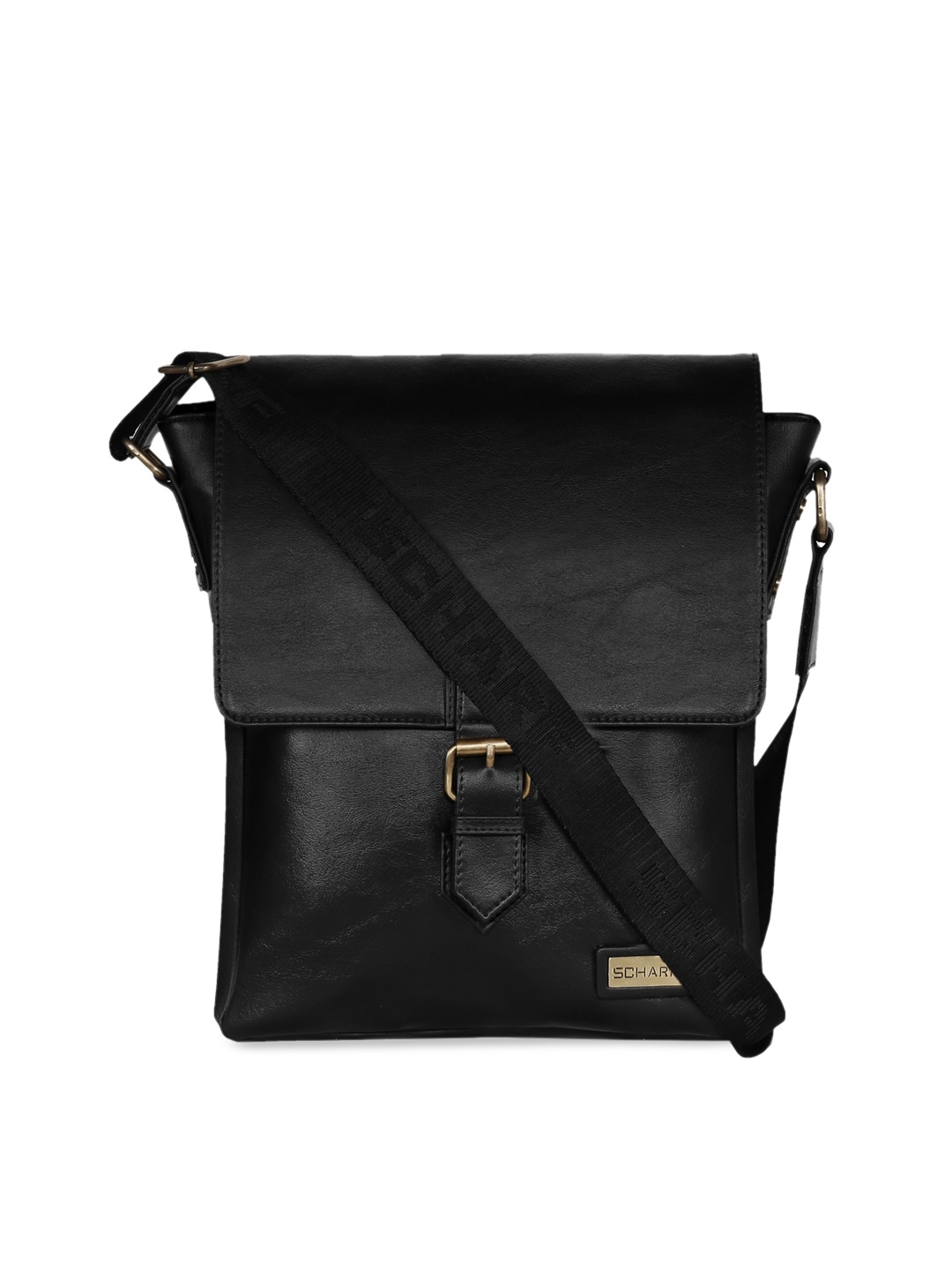 

SCHARF Unisex Black Solid Messenger Bag