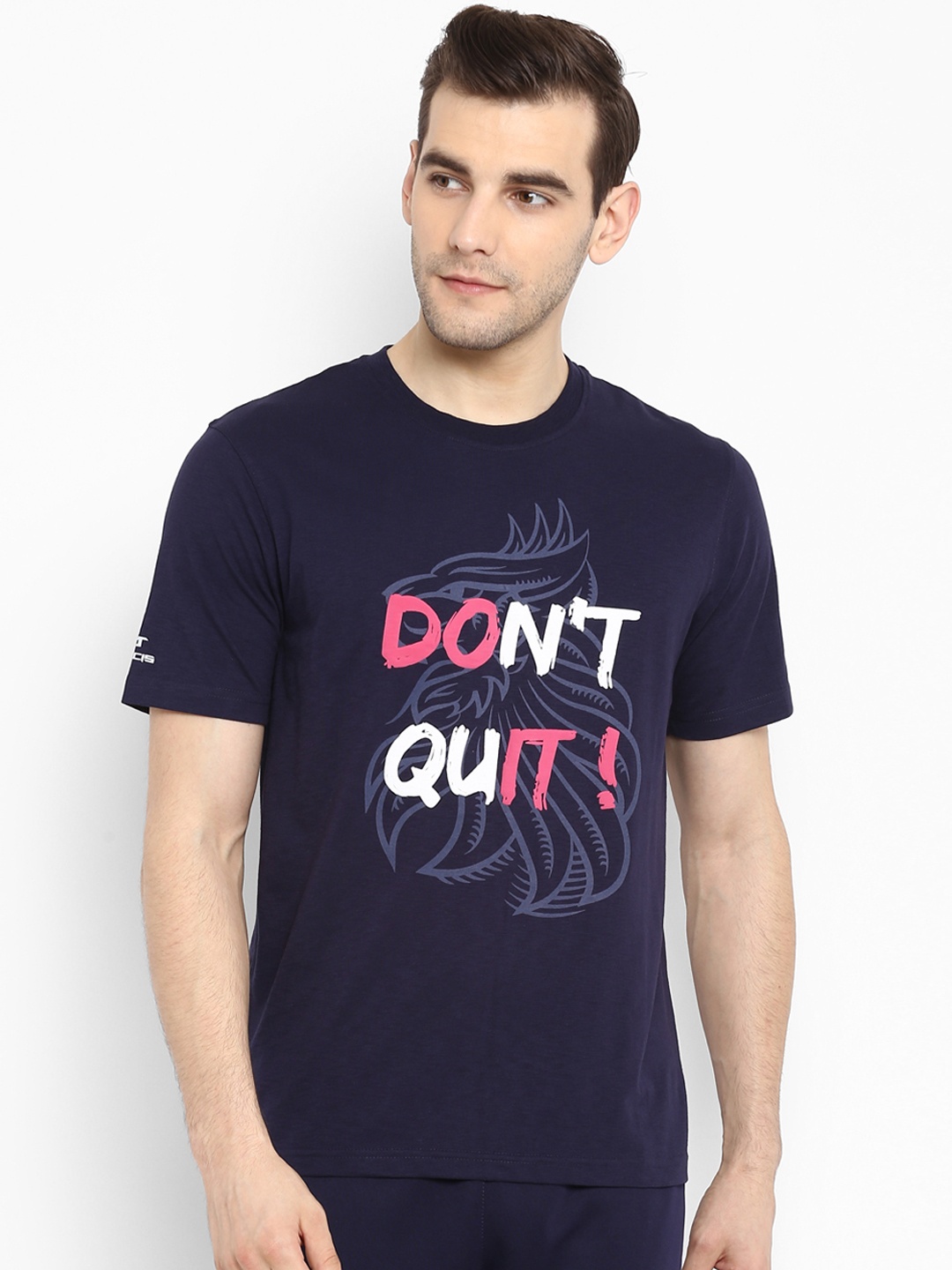 

Alcis Men Blue Printed Round Neck Rajasthan Royals T-shirt