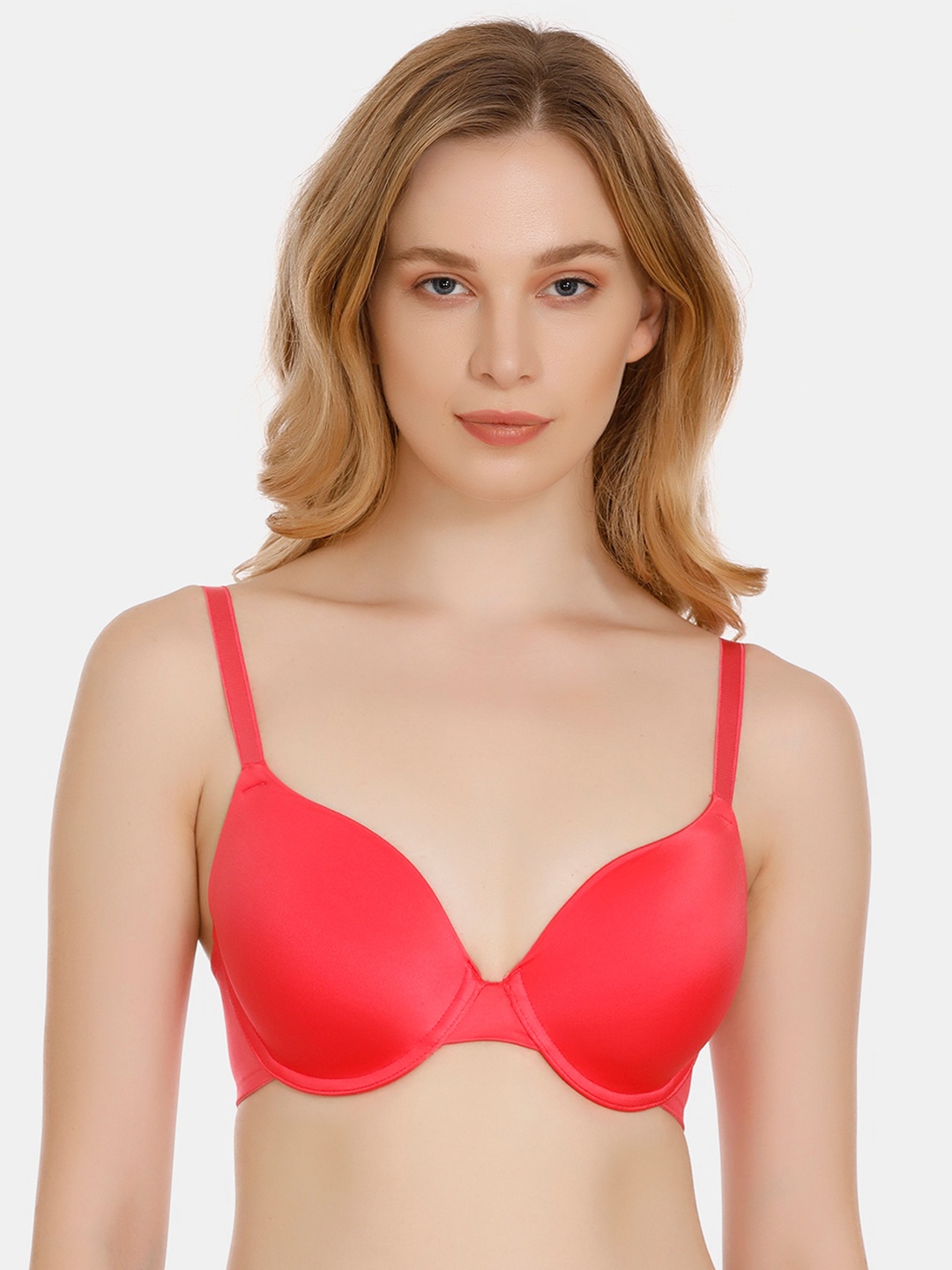 

Zivame Pink Solid Underwired Lightly Padded T-shirt Bra ZIZ1230046Z