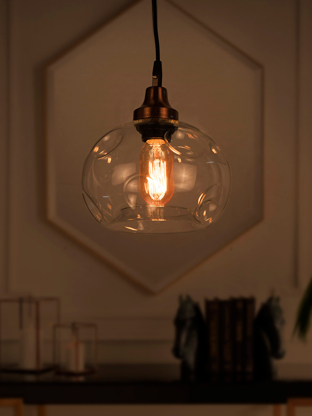 

Fos Lighting Copper-Toned Solid Hanging Light