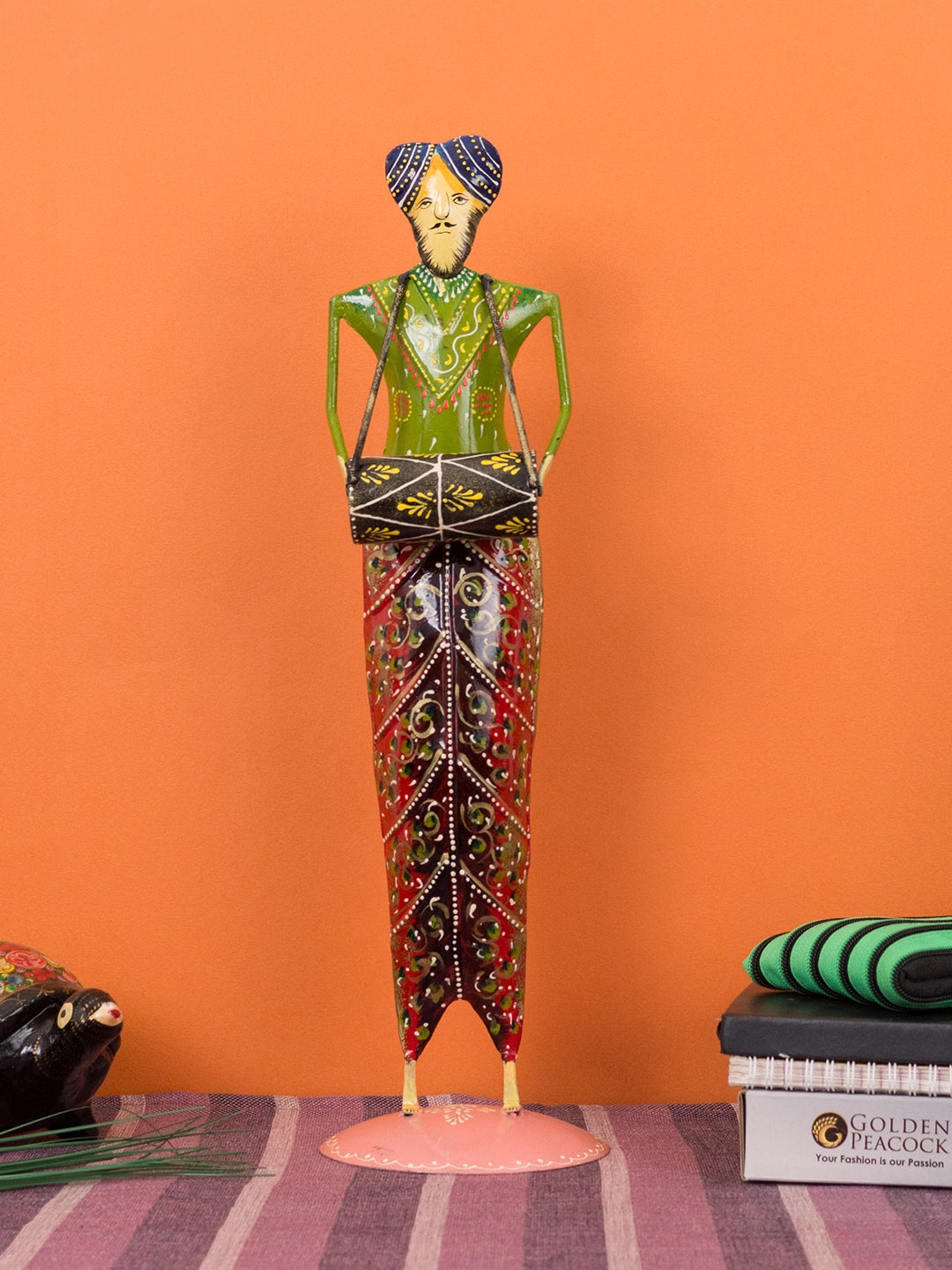 

Golden Peacock Multicoloured Musician Showpiece, Multi
