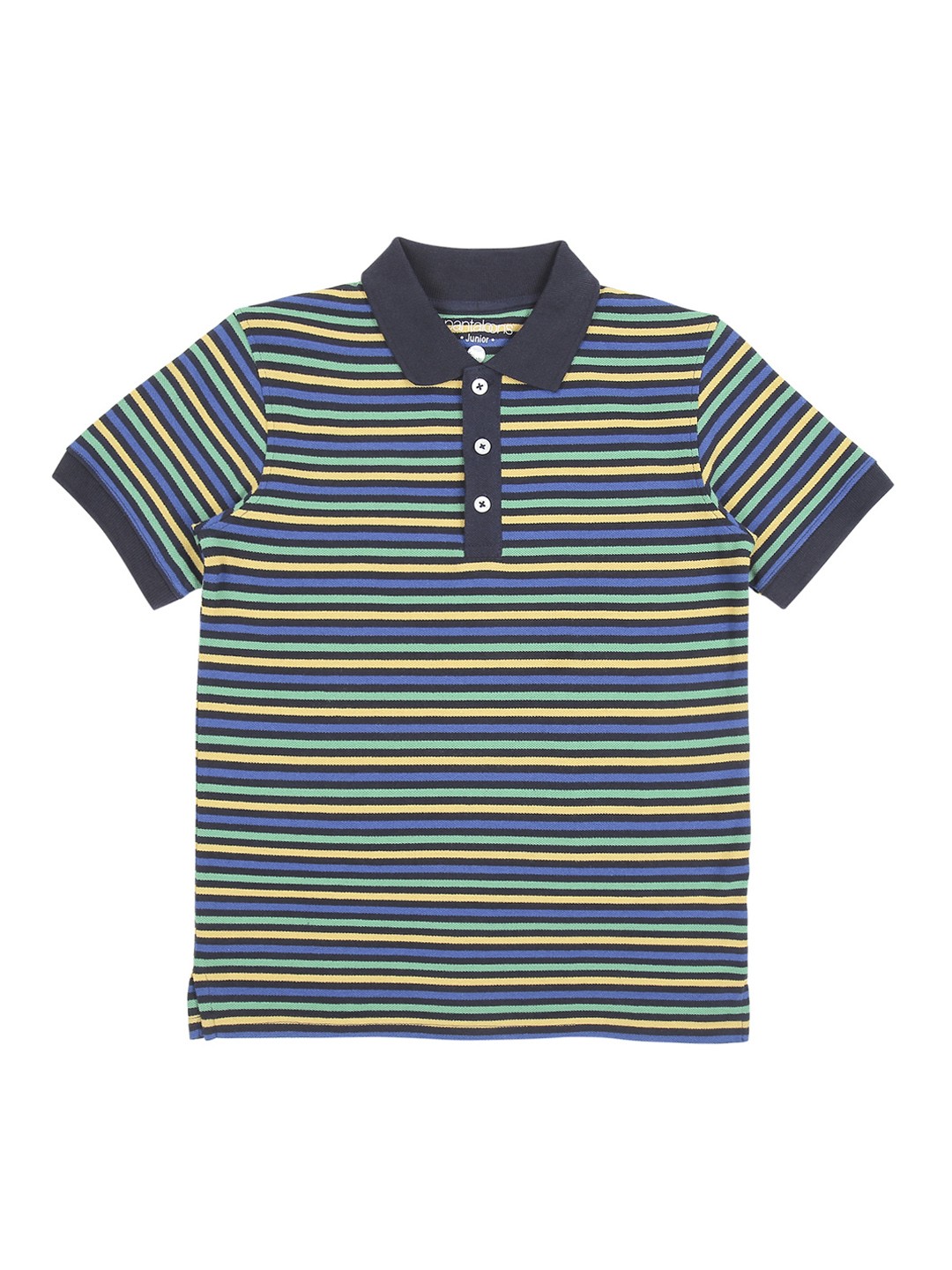 

Pantaloons Junior Boys Multicoloured Striped Polo Collar T-shirt, Multi