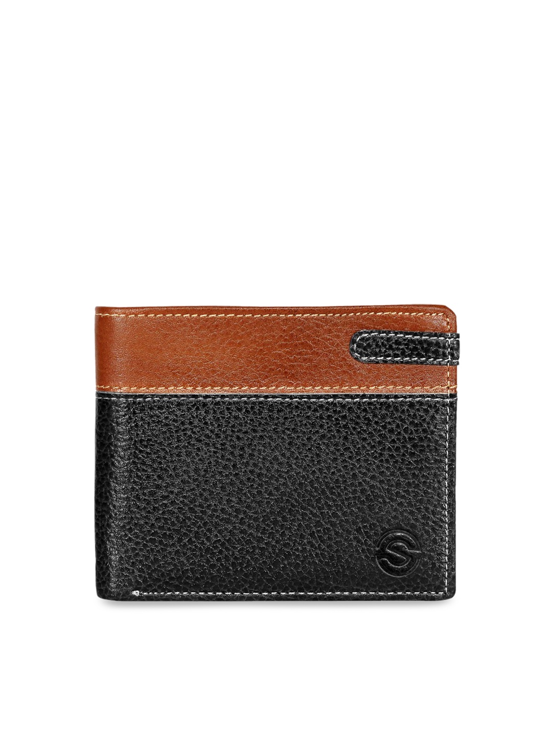 

SCHARF Men Black & Brown Solid Two Fold Wallet