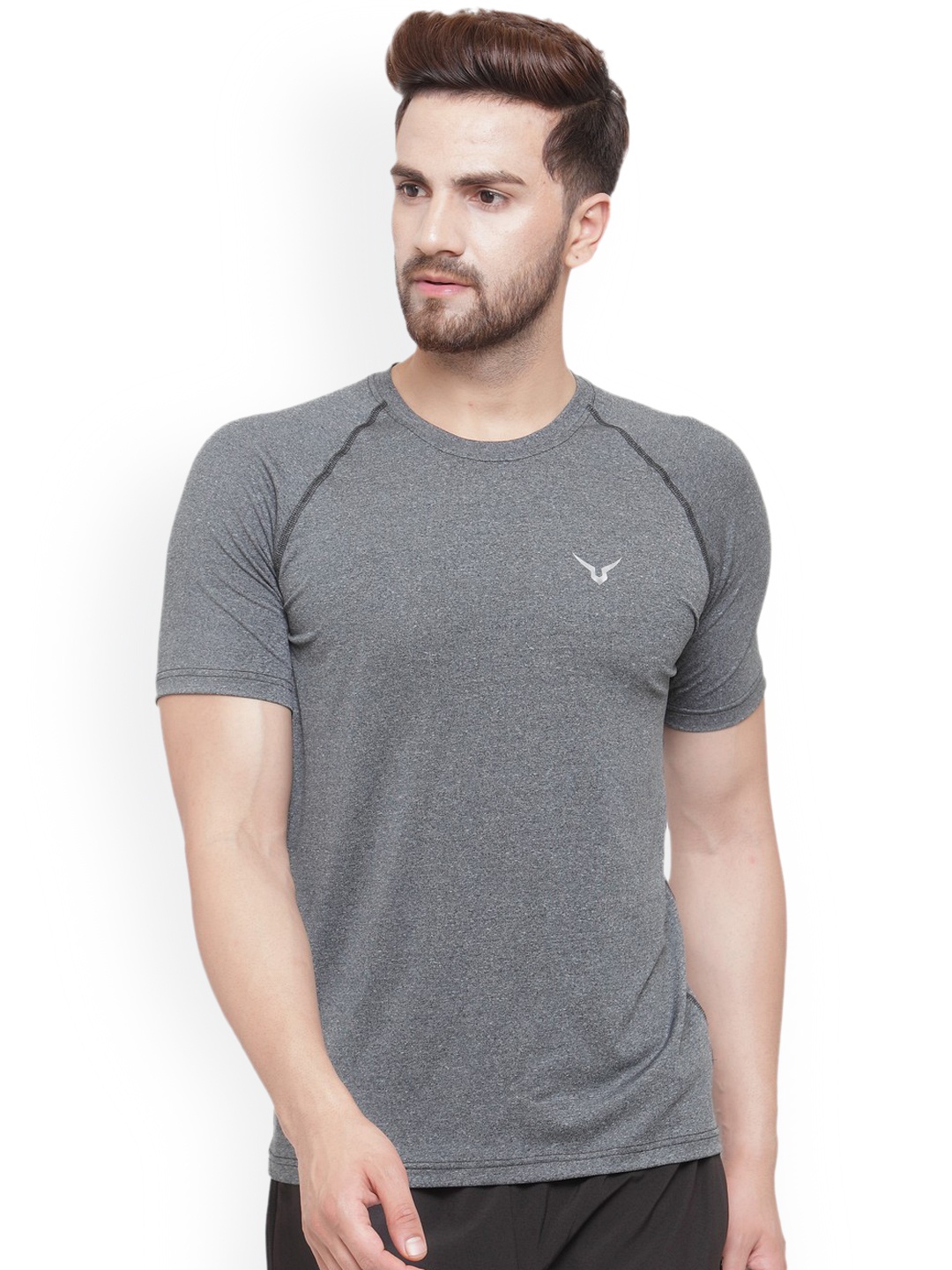Invincible Men Fitted Tee, Grey