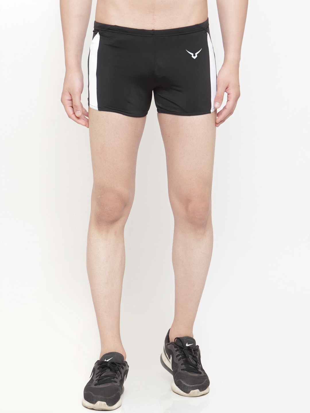 

Invincible Men Black Solid Skinny Fit Swimming Shorts