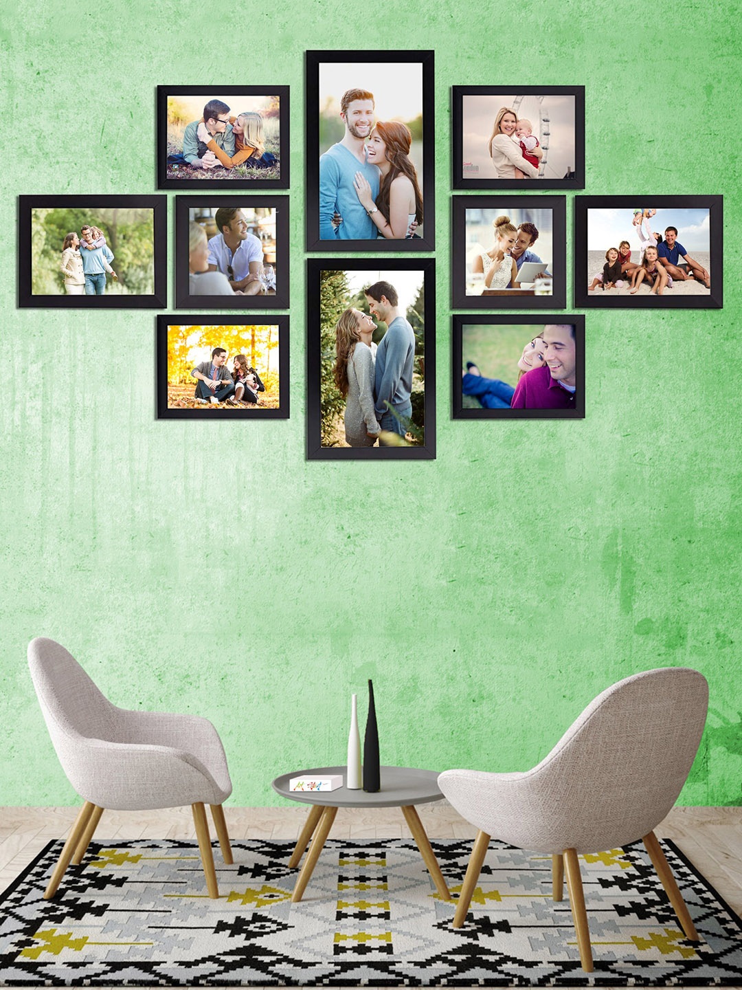 

Art Street Set of 10 Black Solid Individual Photo Frames