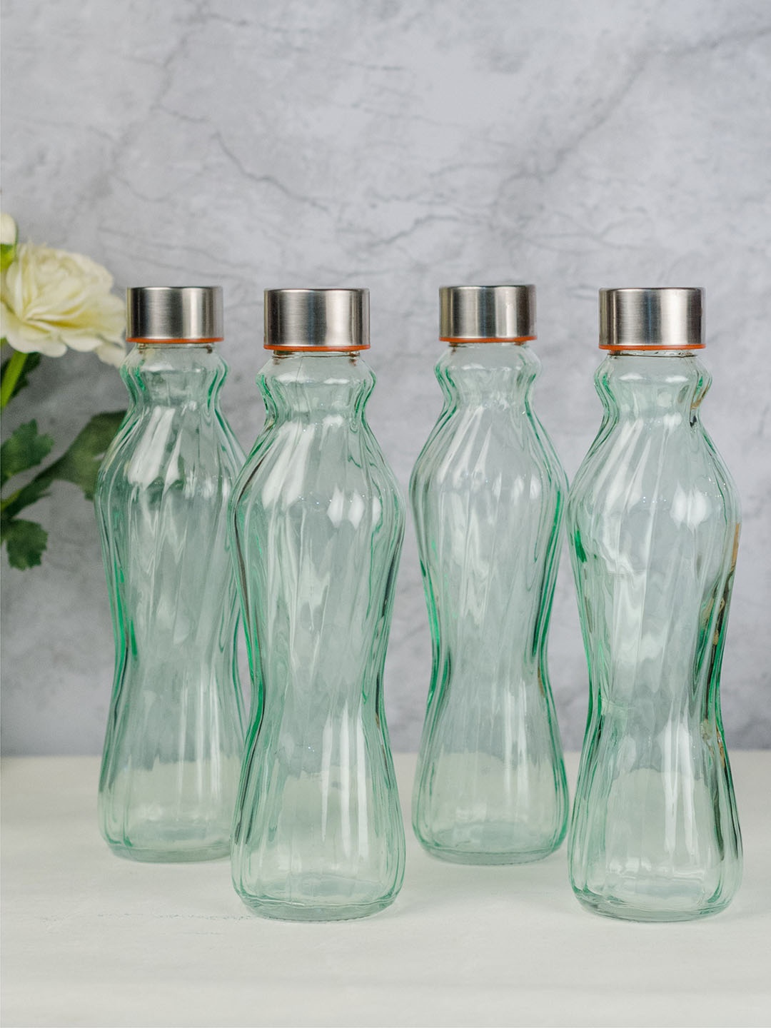 

GOODHOMES Set of 4 Green Water Bottles
