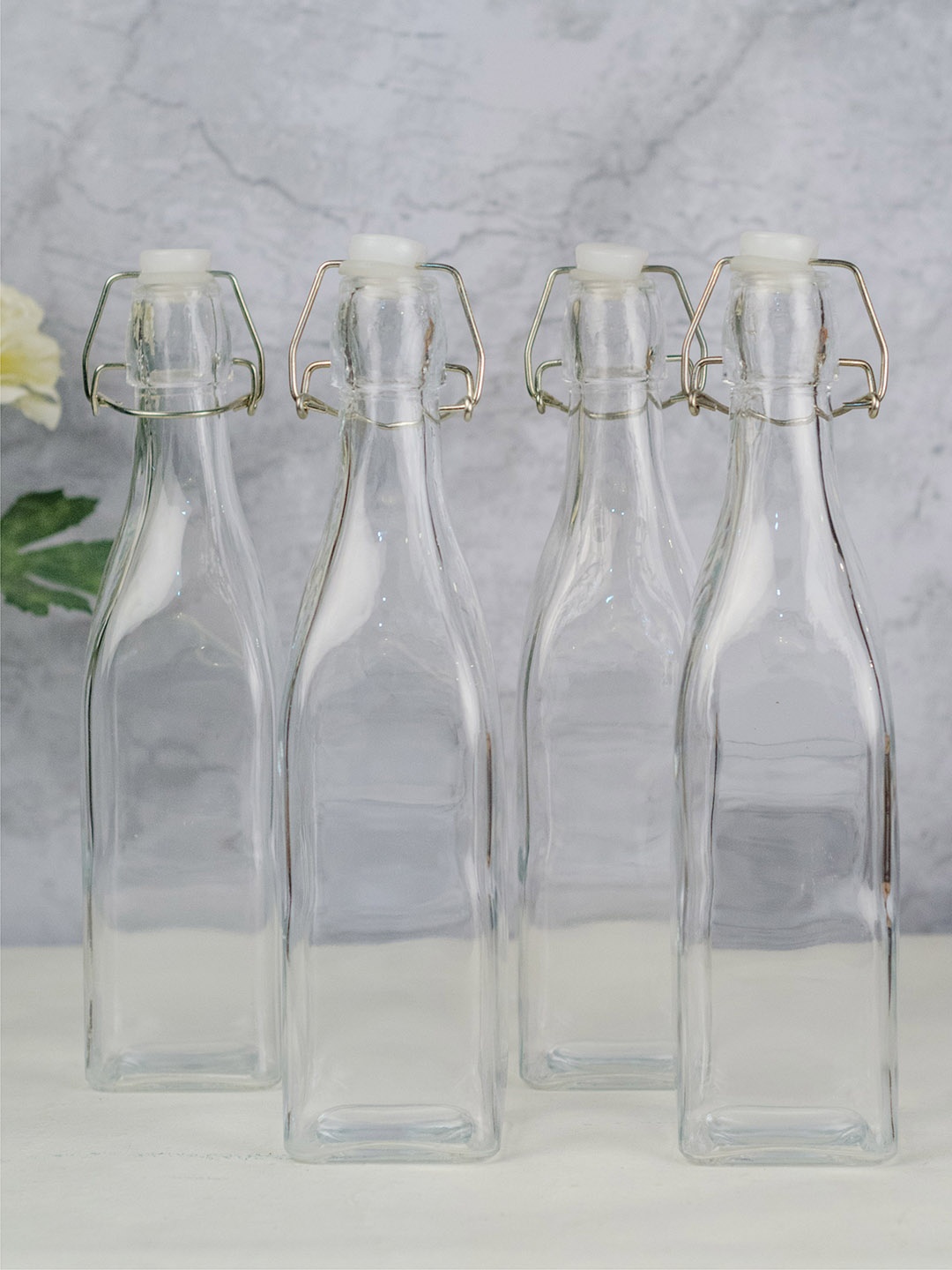 

GOODHOMES Set of 4 Transparent Water Bottles