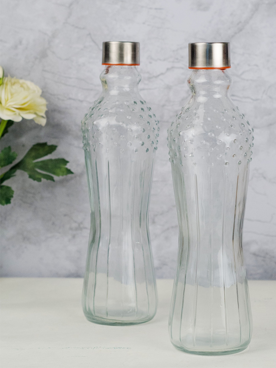 

GOODHOMES Set of 2 Transparent Water Bottles