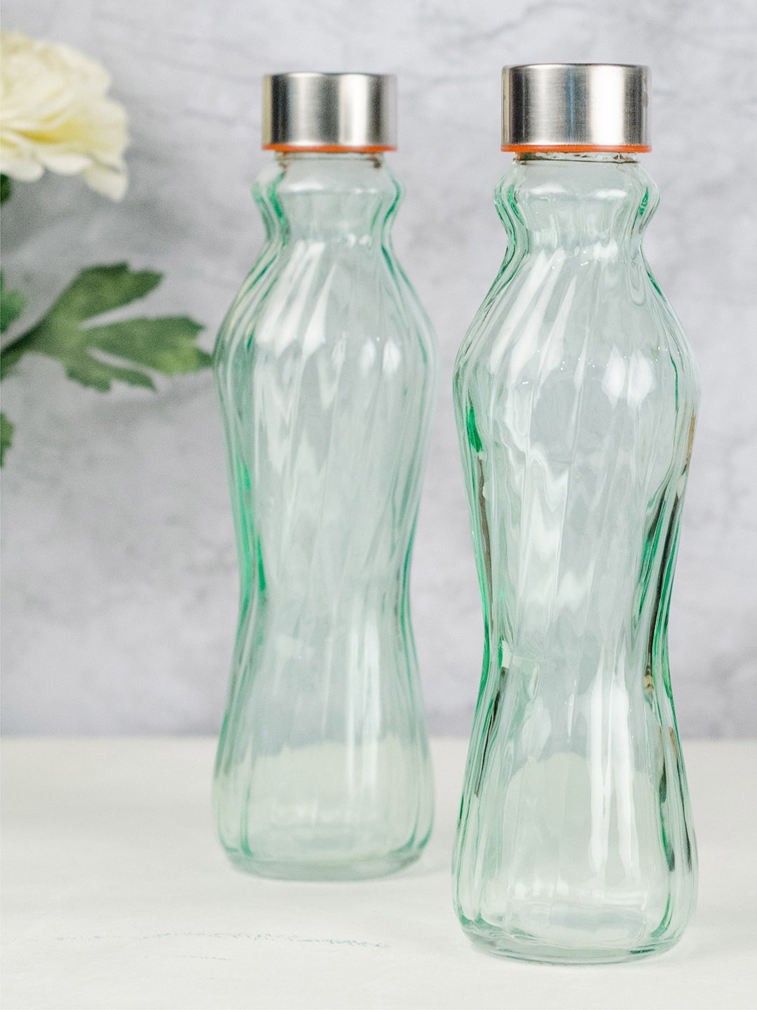 

GOODHOMES Set of 2 Green Water Bottles