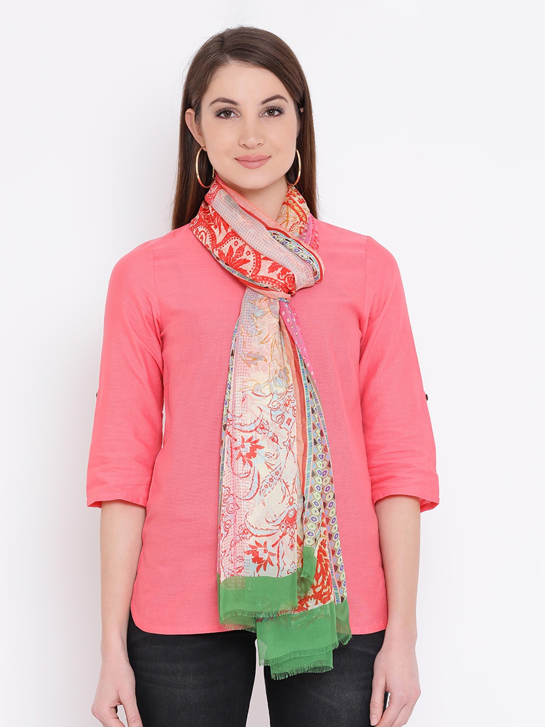 

SHINGORA Women Multicoloured Printed Stole, Multi
