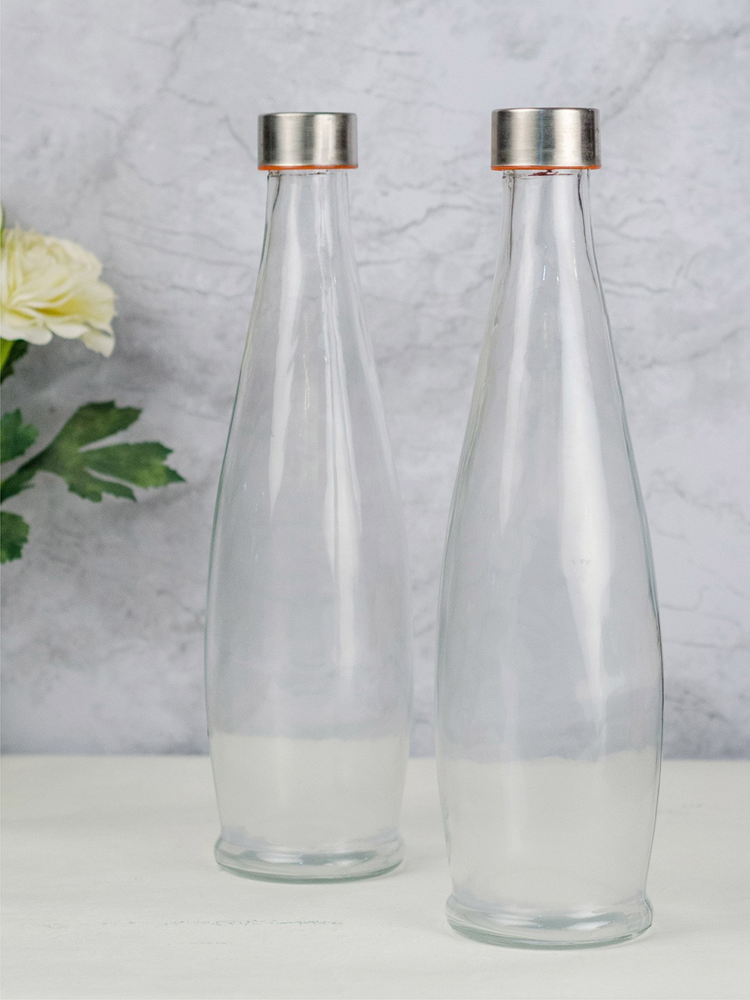 

GOODHOMES Set of 2 Transparent Water Bottles with Airtight Cap
