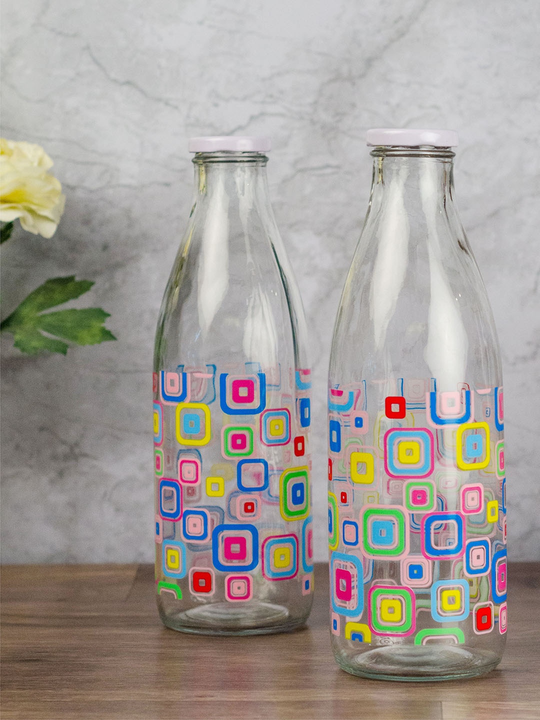 

GOODHOMES Set of 2 Transparent Water Bottles