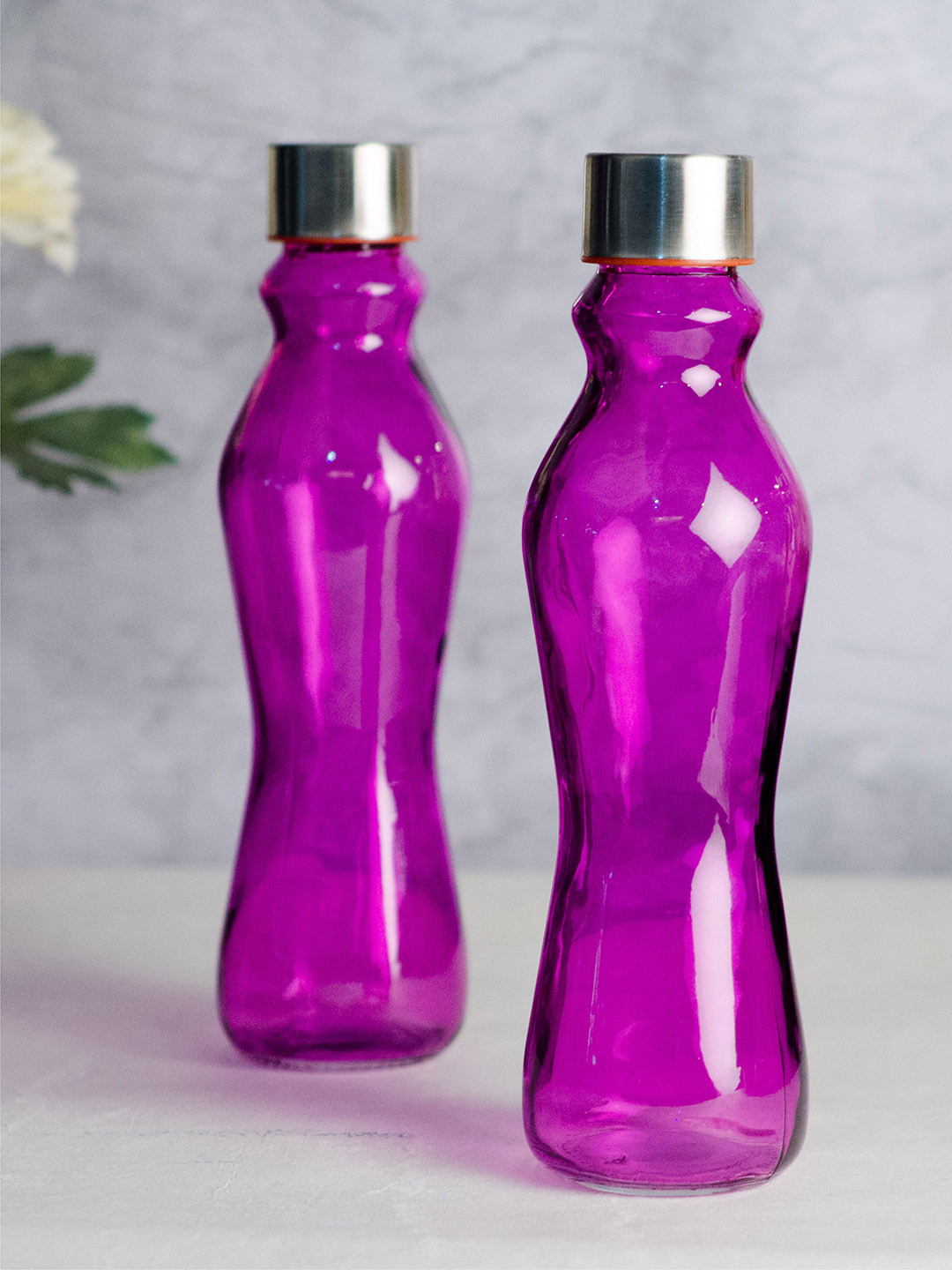

GOODHOMES Set of 2 Magenta Water Bottles
