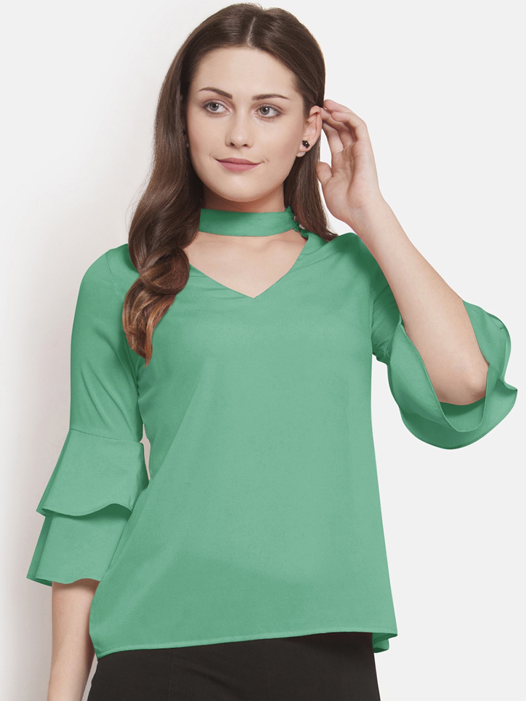 

Martini Women Green Solid Top