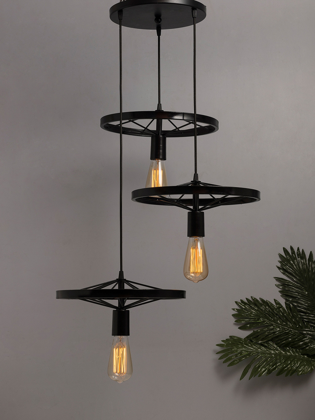 

Homesake Black Textured Handcrafted Wall or Ceiling Cluster Light