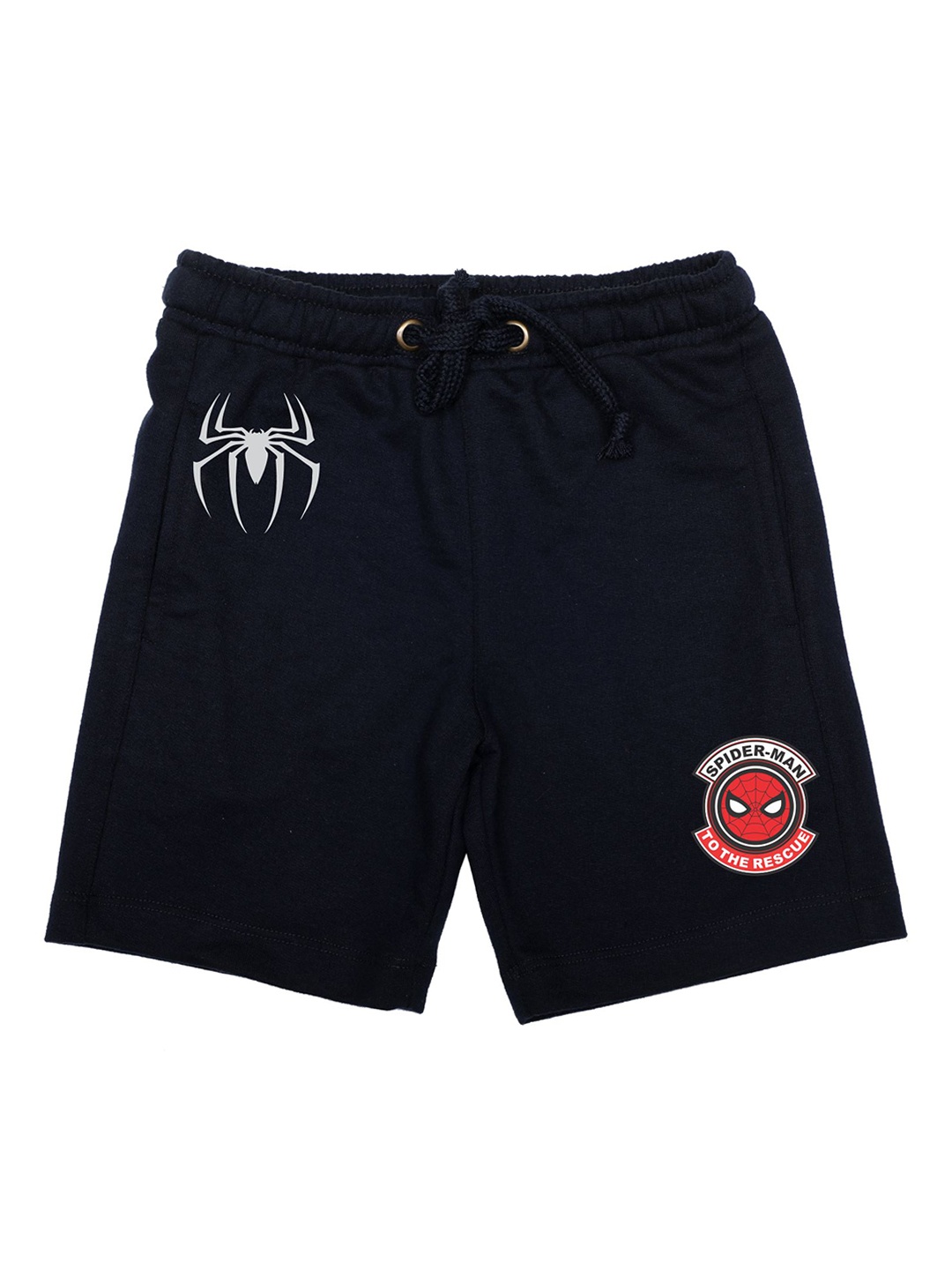 Marvel by Wear Your Mind Boys Navy Blue Spiderman Printed Regular Fit Regular Shorts
