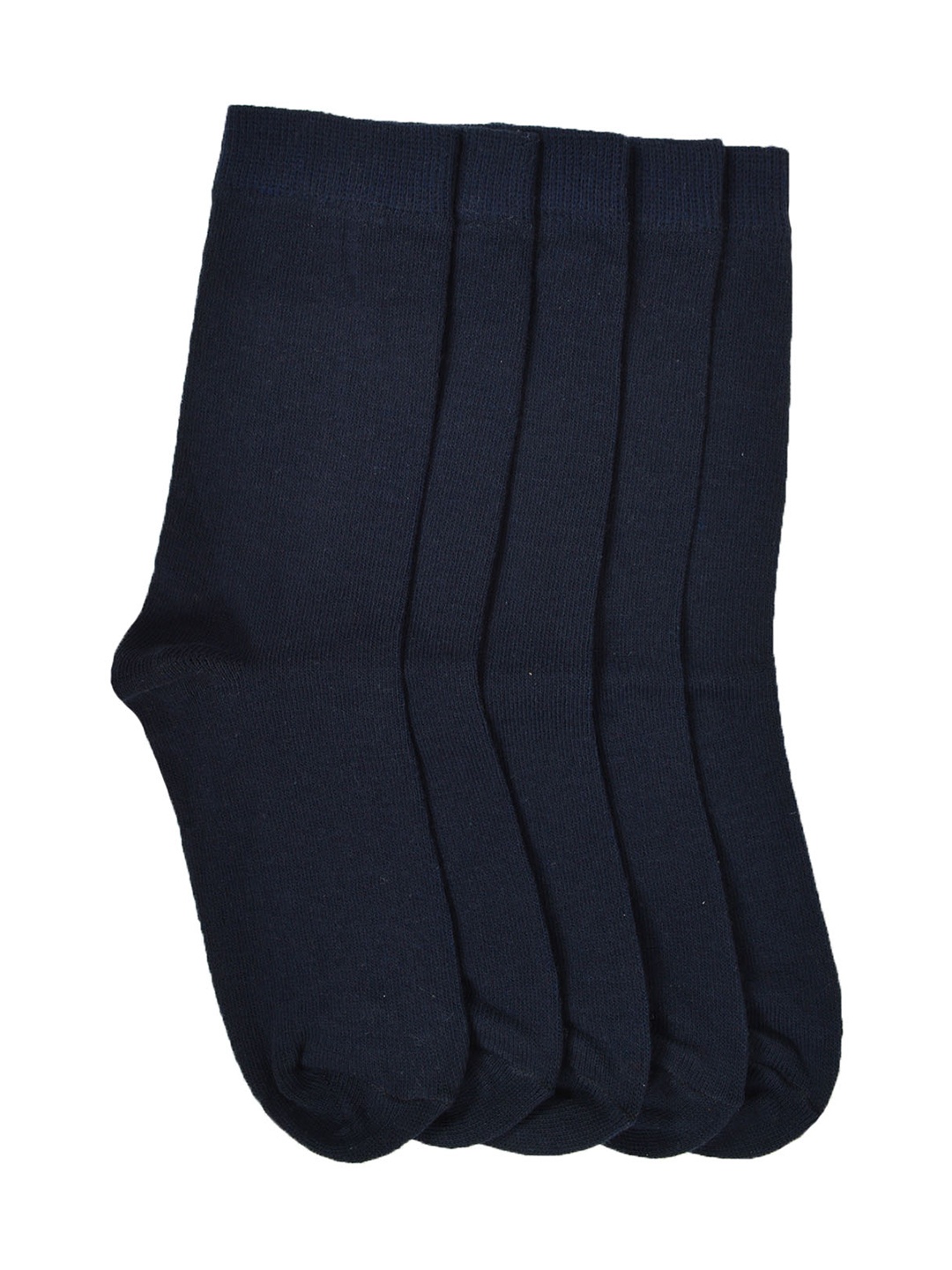 

MARC Men Pack of 5 Navy Blue Solid Above Ankle-Length Socks