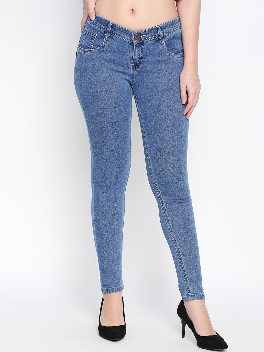 

High Star Women Blue Slim Fit Mid-Rise Clean Look Stretchable Jeans
