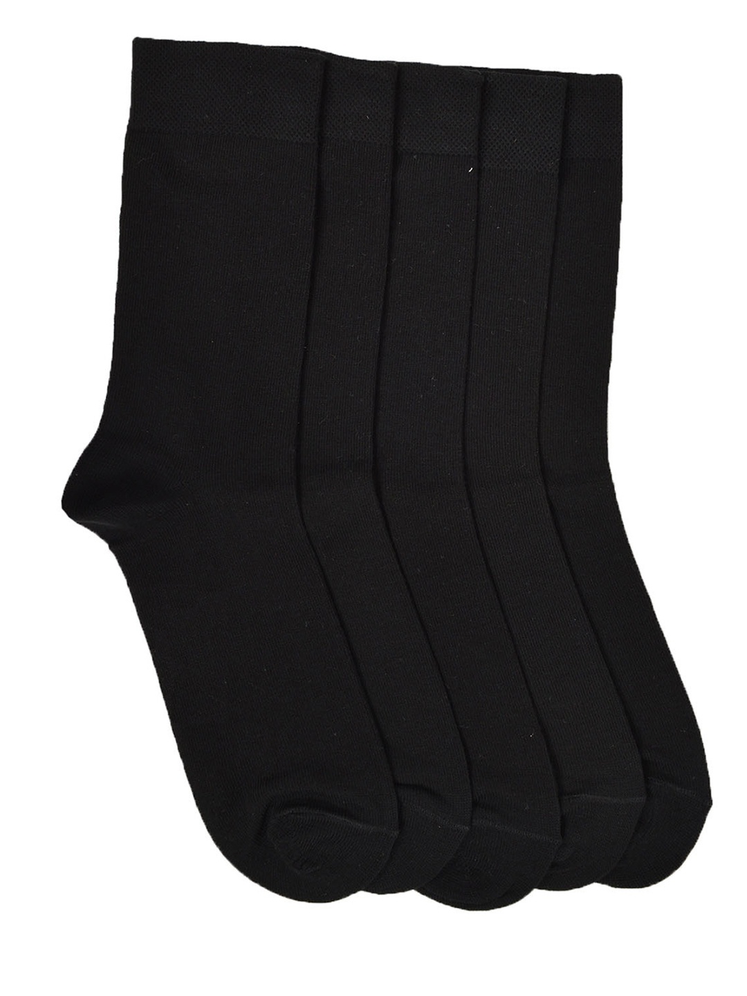 

MARC Men Pack of 5 Black Solid Above Ankle-Length Socks