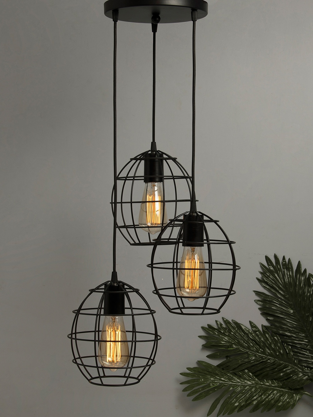Homesake Black Textured Handcrafted Cluster Lights