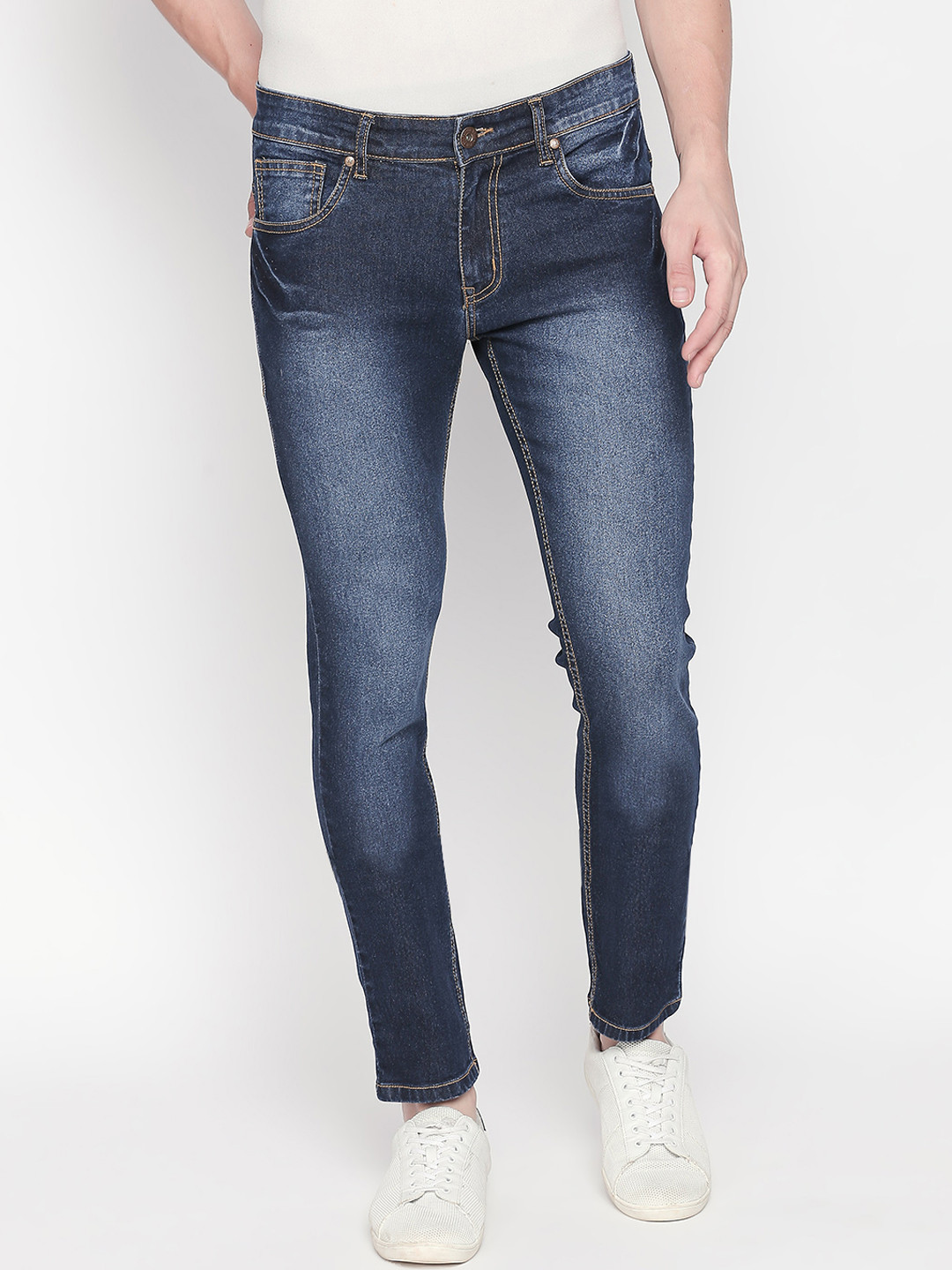 

Freeform by High Star Men Plus Size Blue Slim Fit Mid-Rise Clean Look Stretchable Jeans