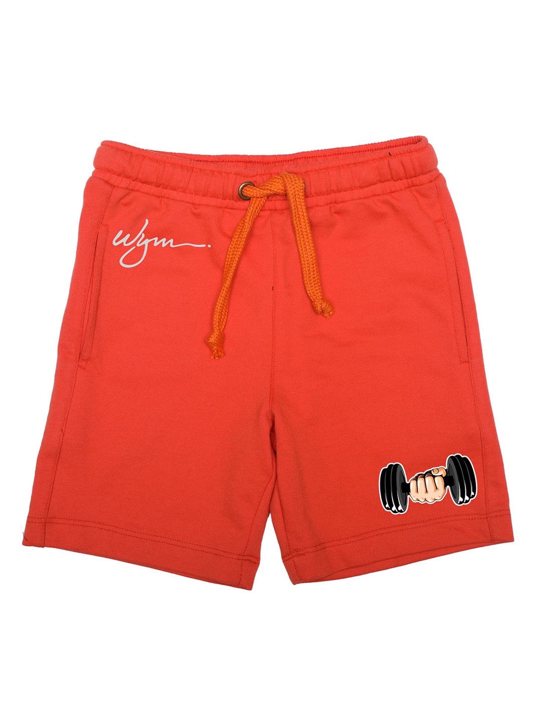 

Wear Your Mind Boys Orange Printed Regular Fit Regular Shorts