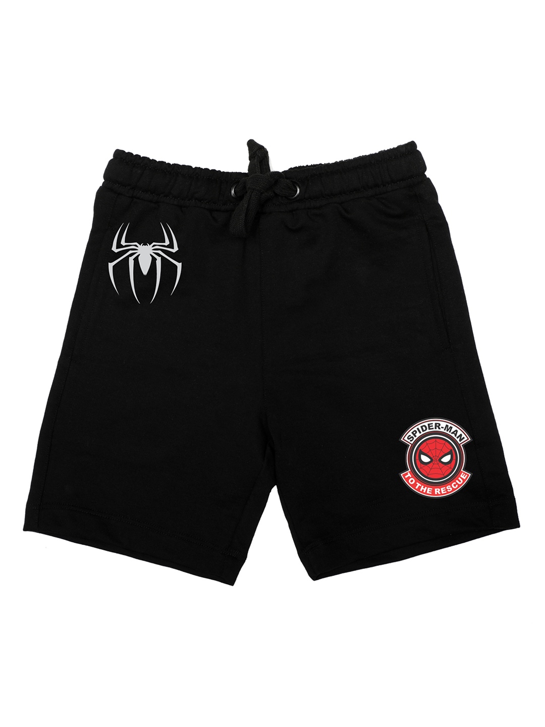 

Marvel by Wear Your Mind Boys Black Printed Regular Fit Regular Shorts