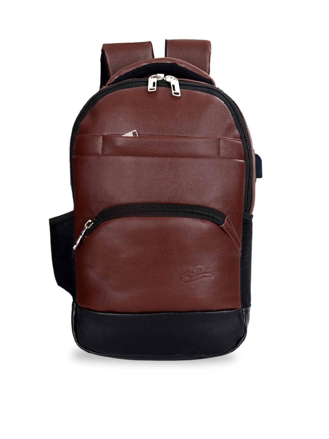 Leather World Unisex Brown Solid Backpack