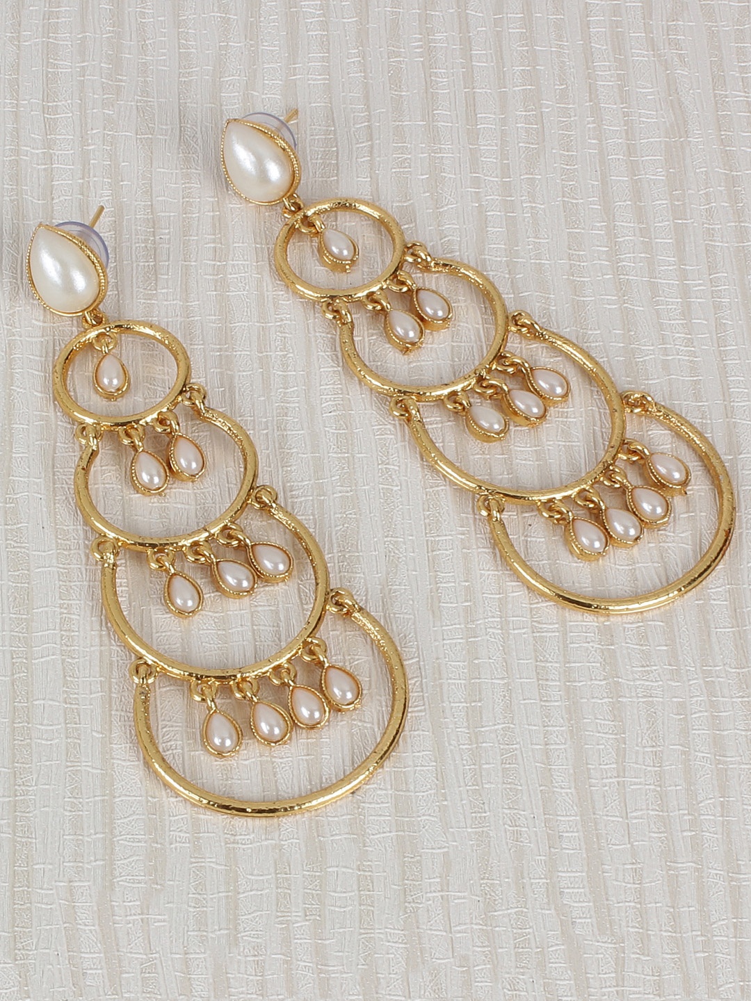 

Shining Diva Gold-Plated Classic Drop Earrings