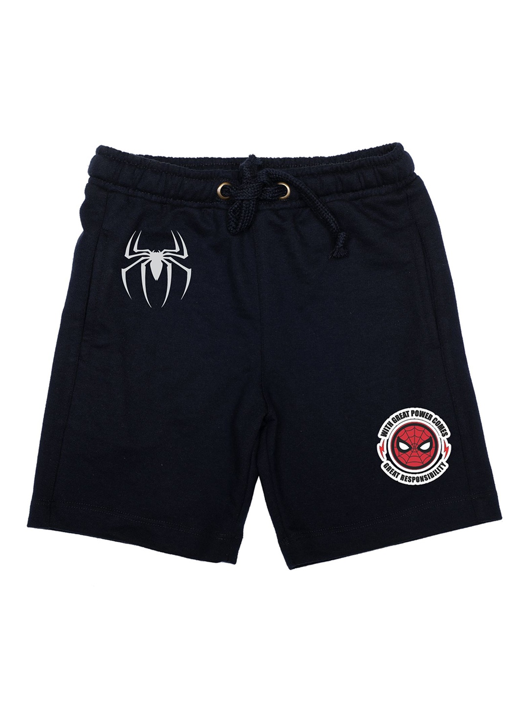 

Marvel by Wear Your Mind Boys Navy Blue Printed Regular Fit Regular Shorts