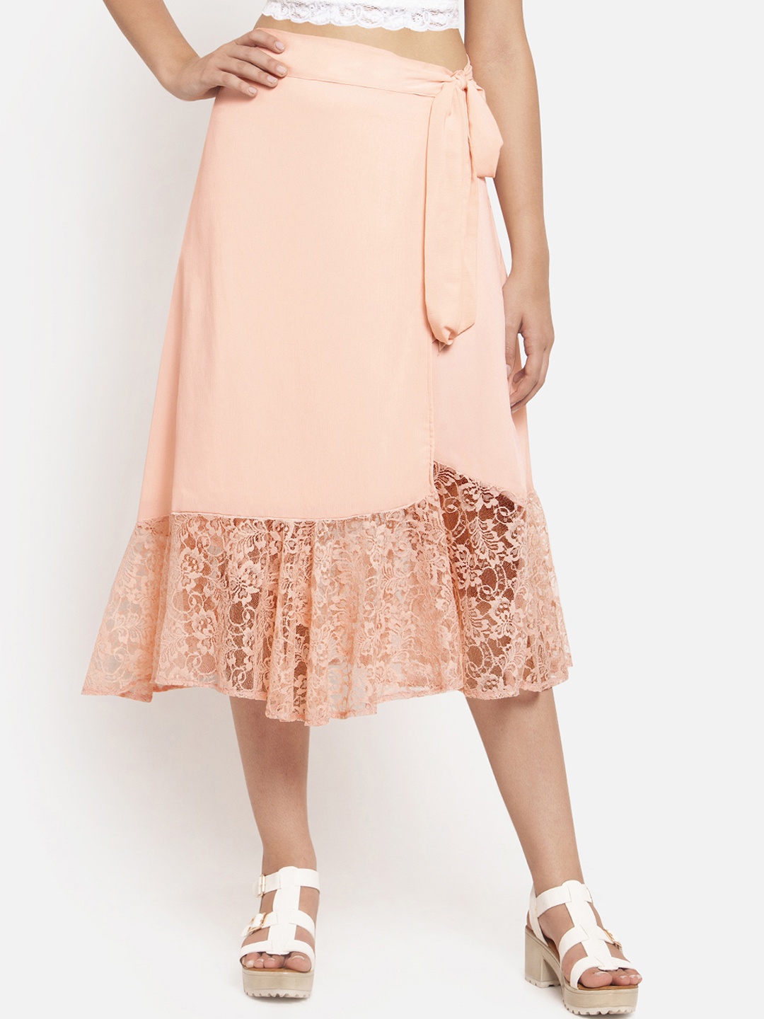 

Martini Women Pink Solid Flared Skirt