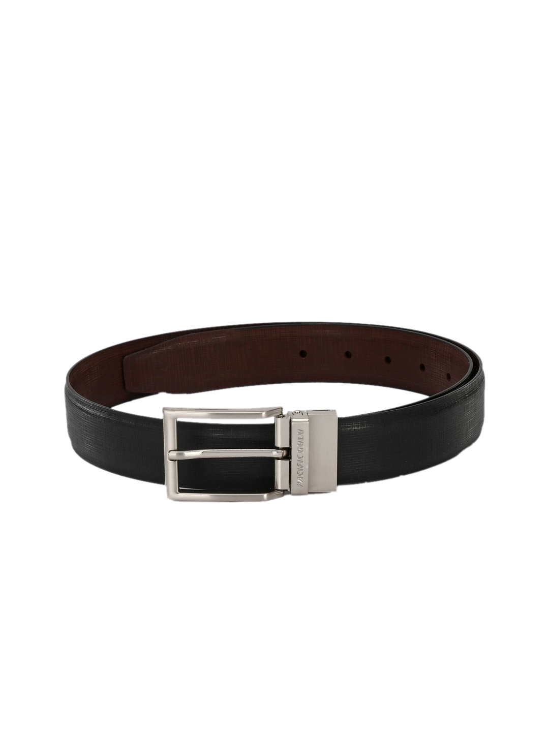 

Pacific Gold Men Black & Brown Solid Reversible Belt