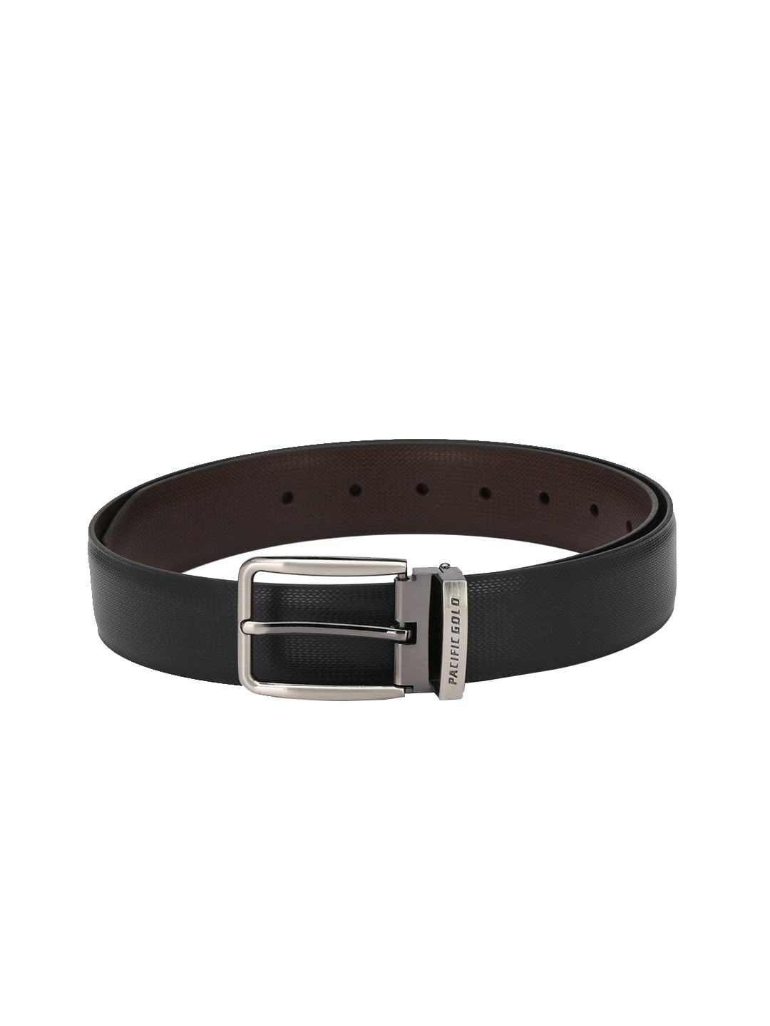 

Pacific Gold Men Black & Brown Reversible Solid Belt