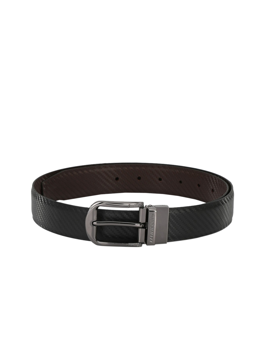 

Pacific Gold Men Black & Brown Reversible Textured Belt