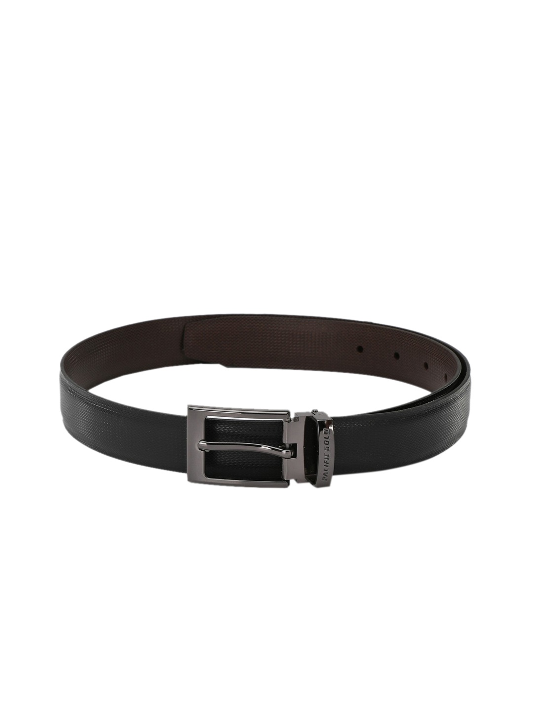 

Pacific Gold Men Black & Brown Reversible Solid Belt