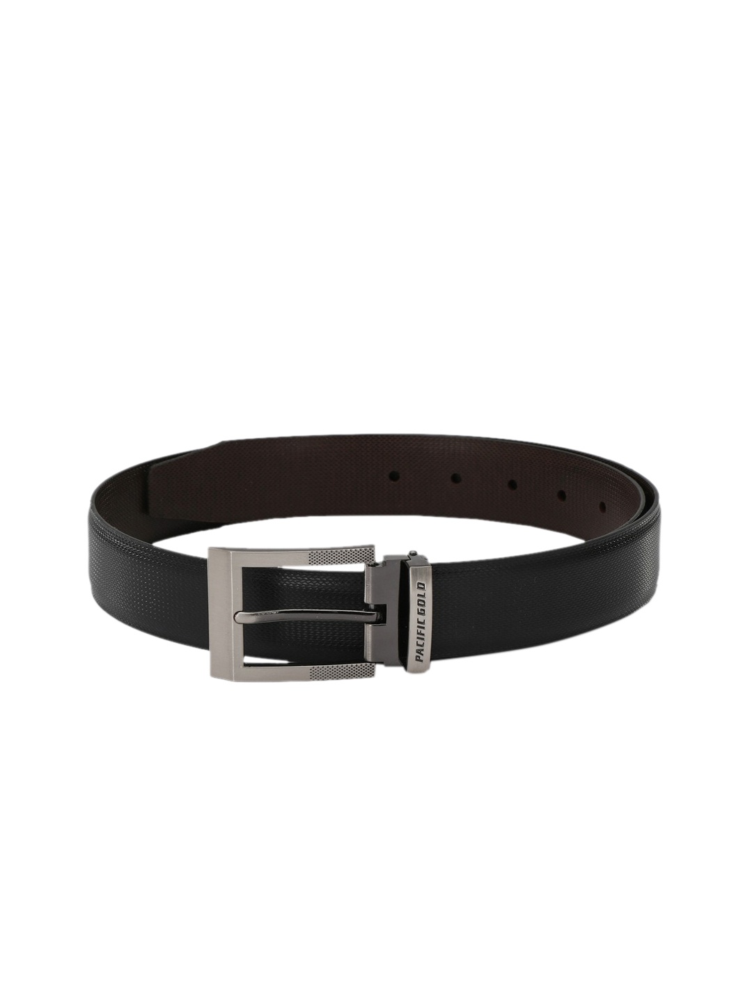 

Pacific Gold Men Black & Brown Reversible Solid Belt