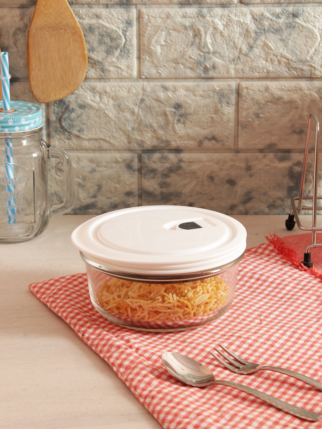 

Femora Transparent Borosilicate Glass Food Container