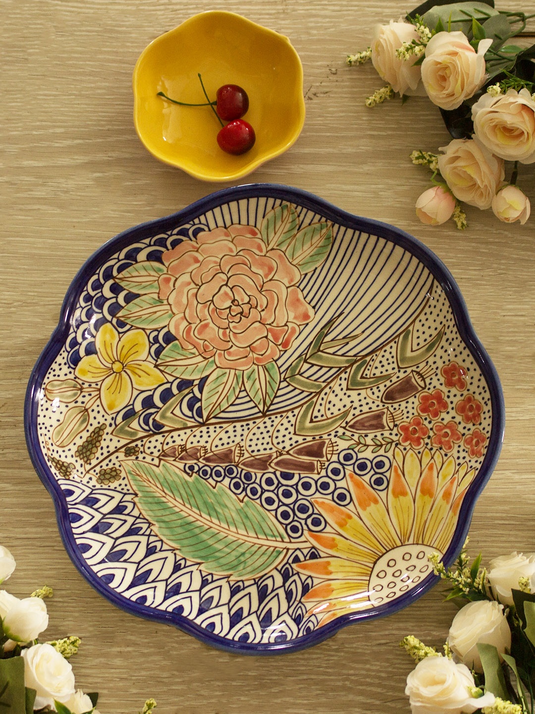 

The Wishing Chair Set Of 2 Multicoloured Printed Stoneware Bowls Set, Multi