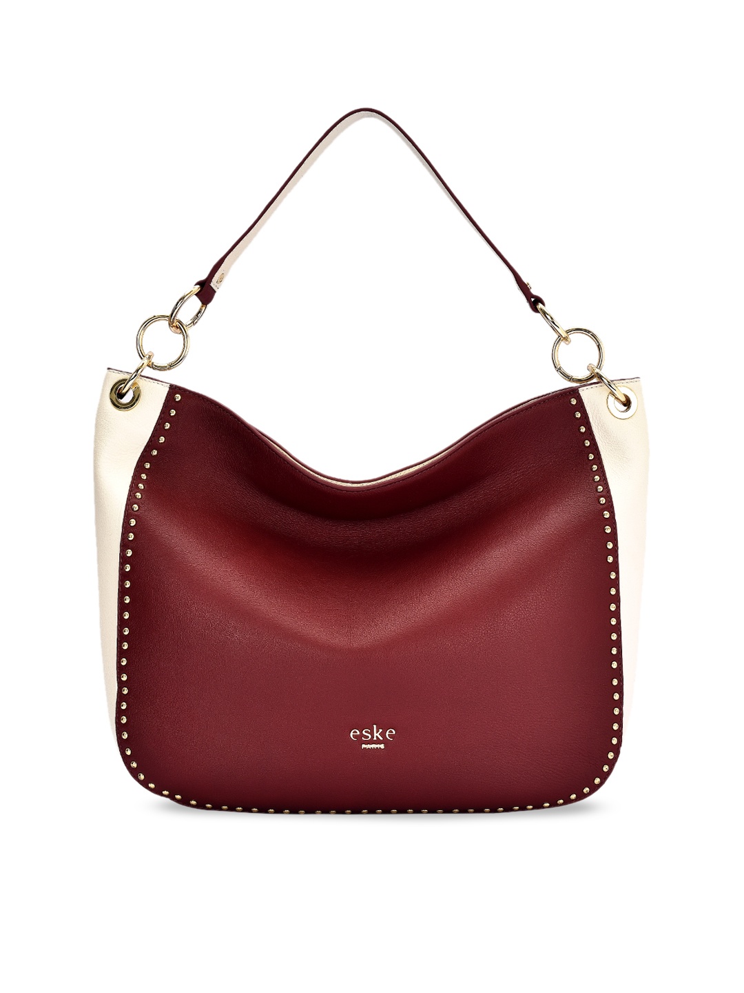 

Eske Magenta Colourblocked Hobo Bag