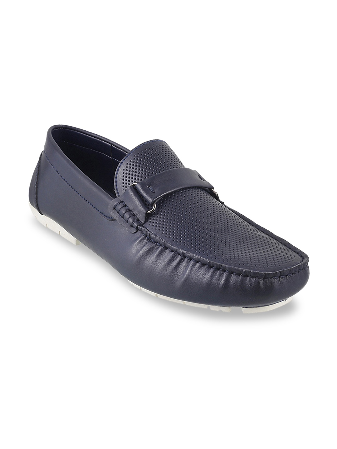 

Metro Men Blue Leather Loafers
