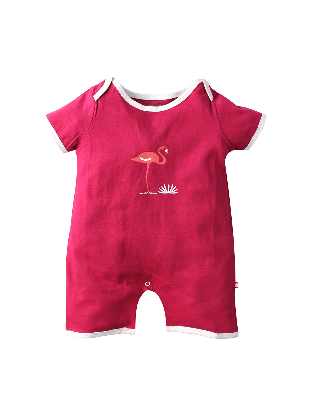 

Nino Bambino Infants Maroon Printed Organic Cotton Rompers
