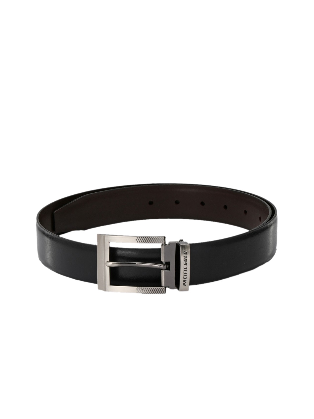 

Pacific Gold Men Brown & Black Solid Belt