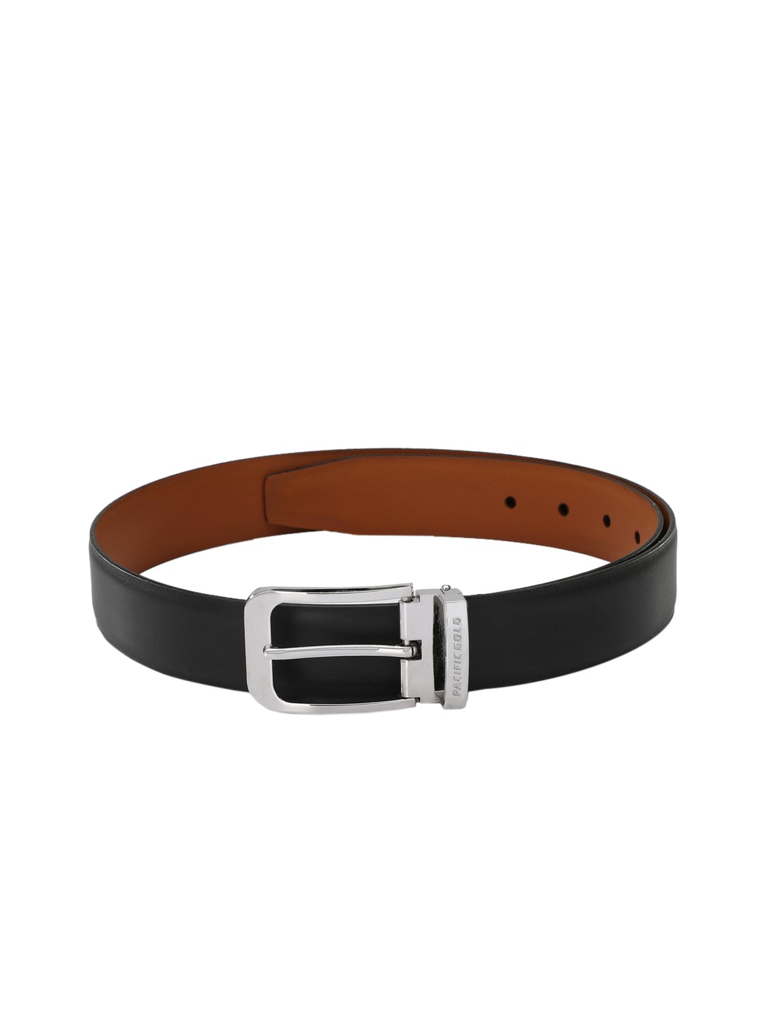 

Pacific Gold Men Black & Brown Solid Reversible Formal Belt