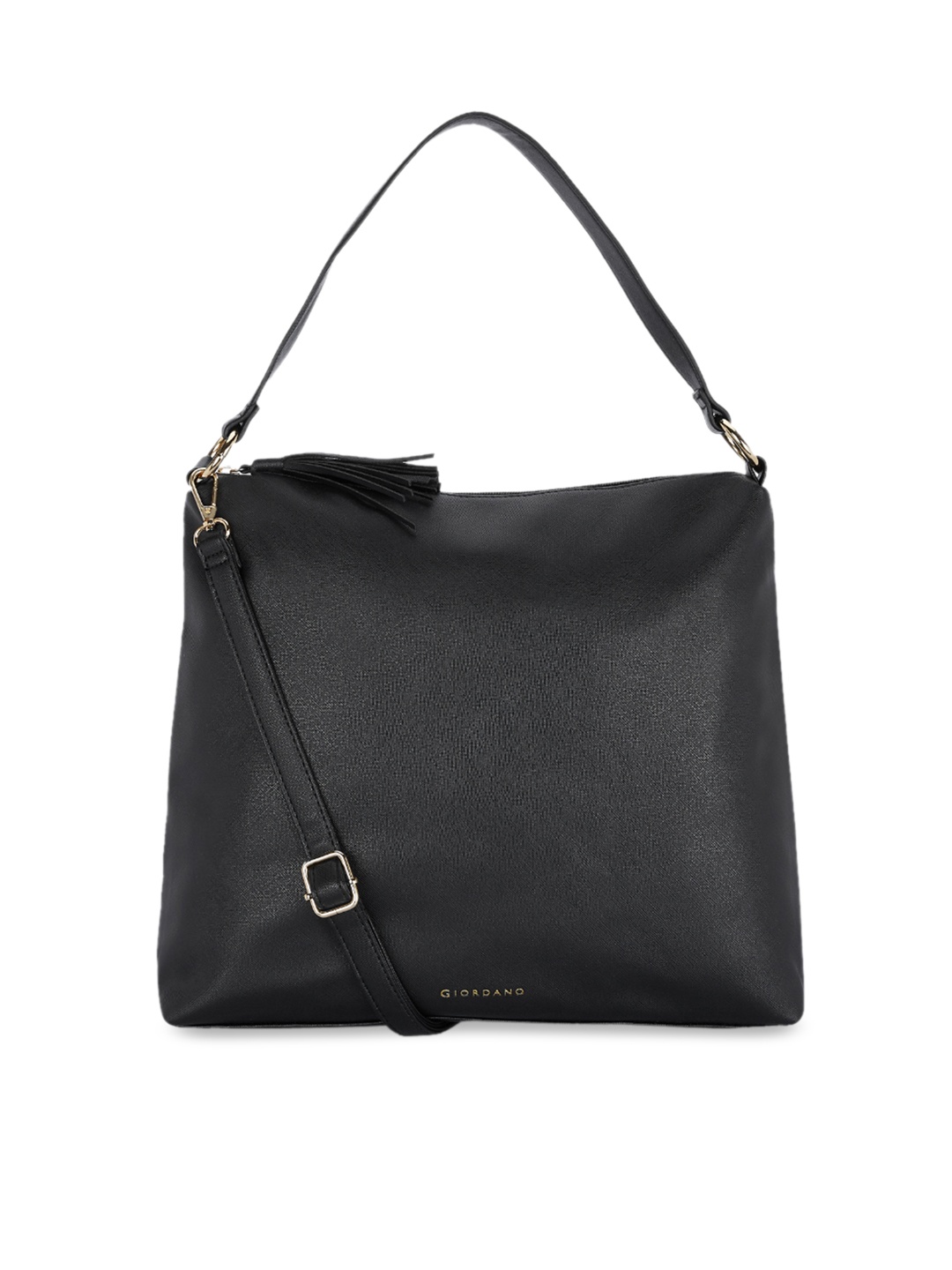

GIORDANO Women Black Solid Hobo Bag