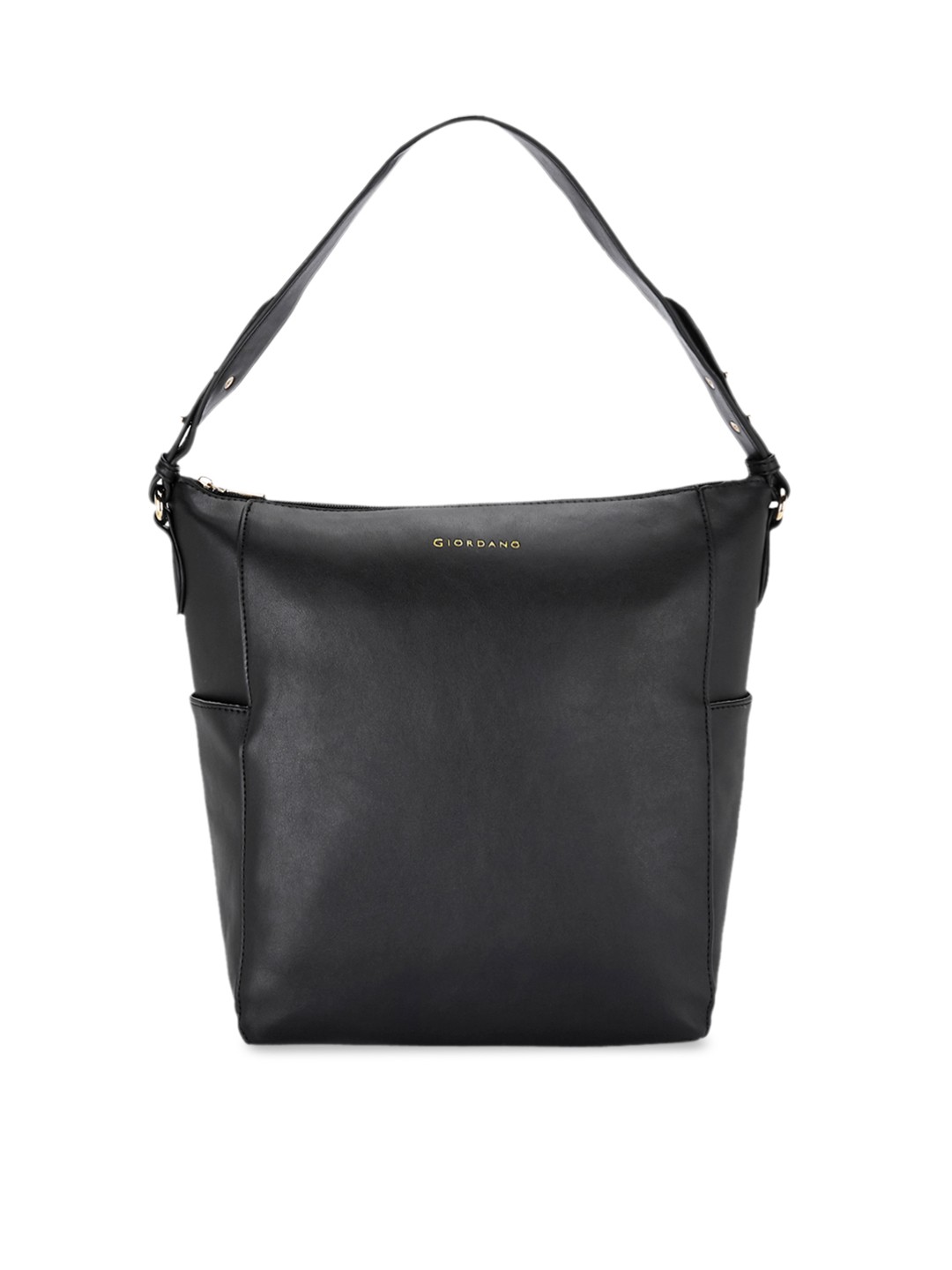 

GIORDANO Black Solid Hobo Bag