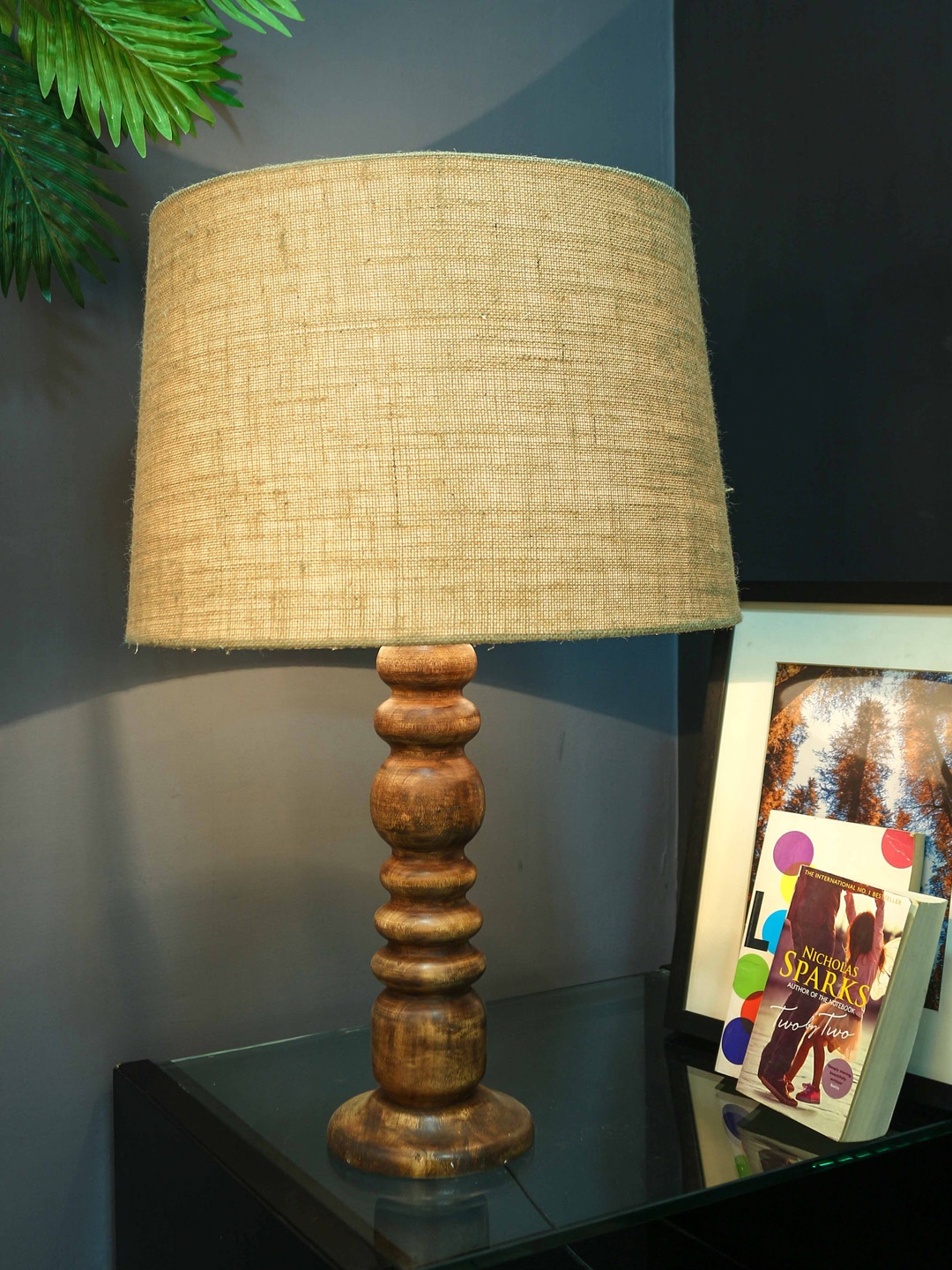 Grated Ginger Brown Solid Handcrafted Bedside Standard Table Lamp