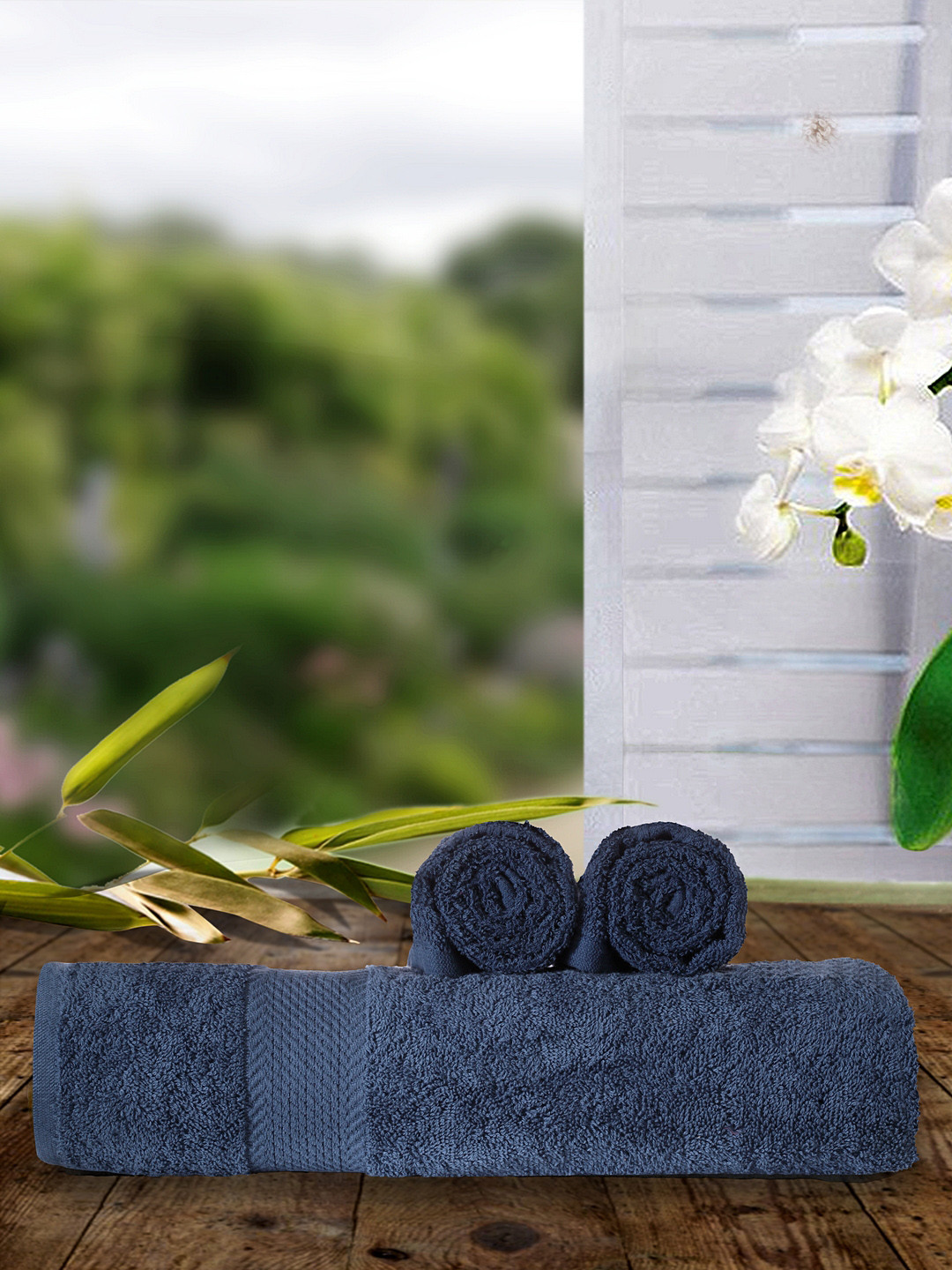 

BIANCA Set of 3 Navy Blue 500GSM Towel Set