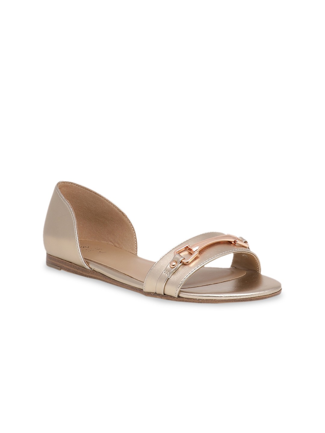 

Call It Spring Women Beige Solid Open Toe Flats
